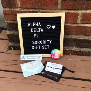 Alpha Delta Pi gift set!! w/ ALEX AND ANI bracelet